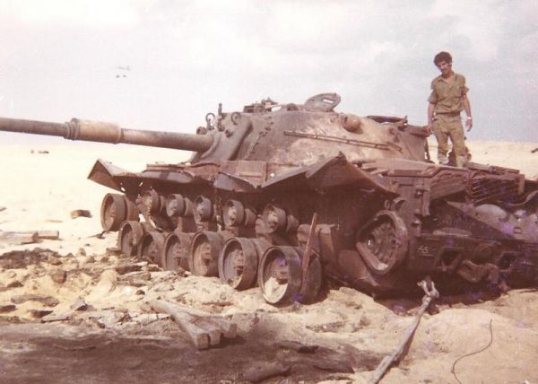 טנק הצוערים לאחר שאותר באיזור "לכסיקון" 250-251