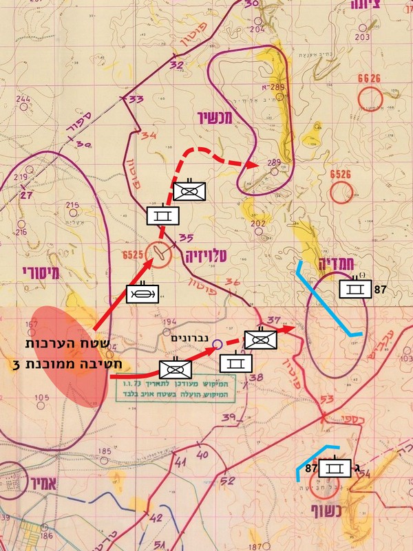 איור מס' 8א - התקפת חטיבה ממוכנת 3